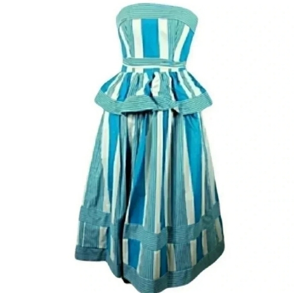 Victor Costa Vintage 1980s Strapless Flare Dress – Size 4 - Picture 10 of 11